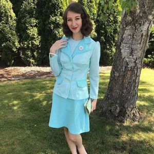 1960s/1970s midi dress with jacket